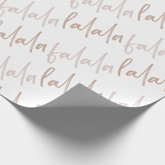 Boho Falala Dusty Pink Holiday Wrapping Paper Geschenkpapier (Ecke)