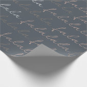 Boho Falala Papierblätter zum grauen und rosa Wrap Geschenkpapier (Ecke)