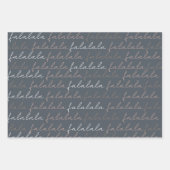 Boho Falala Papierblätter zum grauen und rosa Wrap Geschenkpapier Set (Vorderseite)