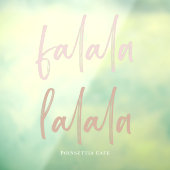 Boho Falala Script Pink & Brown Fensteraufkleber (Blatt 3)