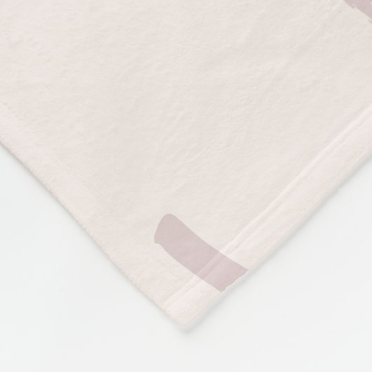 Boho Falala Script Pink & Brown Fleecedecke (Ecke)