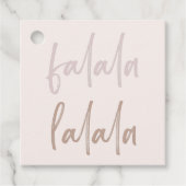 Boho Falala Script Pink & Brown Holiday Geschenkanhänger (Vorderseite)