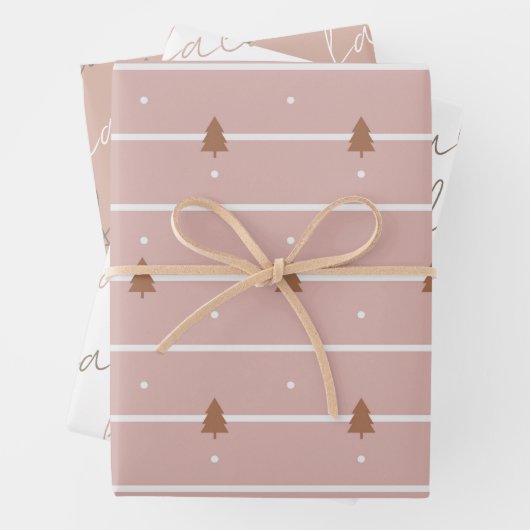 Boho Falala Weihnachtsbaum Wrapping Paper Sheets Geschenkpapier Set (Beispiel)