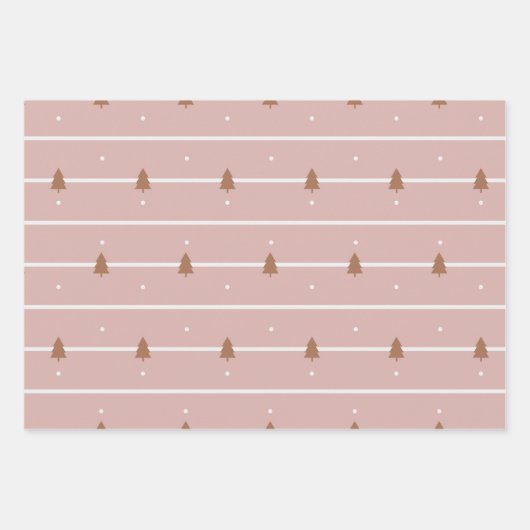 Boho Falala Weihnachtsbaum Wrapping Paper Sheets Geschenkpapier Set (Vorderseite)