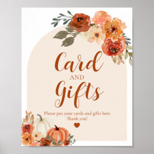Boho Fall A Little Pumpkin Autumn Cards und Gesche Poster