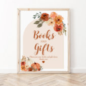 Boho Fall A Little Pumpkin Herbst Bücher und Gesch Poster