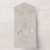 Boho Fall All-in-One Hochzeitseinladung All In One Einladung (Innen Boden)