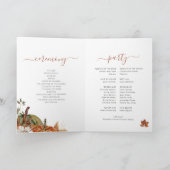 Boho fall Aquarell Terracotta Hochzeit Programm (Innenseite)