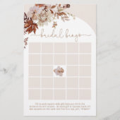 Boho Fall arch Brautparty Bingospiel (Vorderseite)