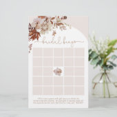 Boho Fall arch Brautparty Bingospiel (Stehend Vorderseite)