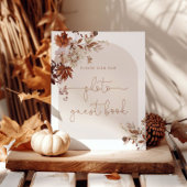 Boho Fall arch Foto Guest Book Poster