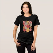 Boho Fall Autumn Design Tri-Blend Shirt (Vorderseite voll)