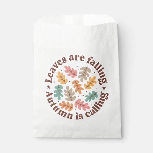 Boho Fall Autumn Zitat Geschenktütchen (Vorderseite)