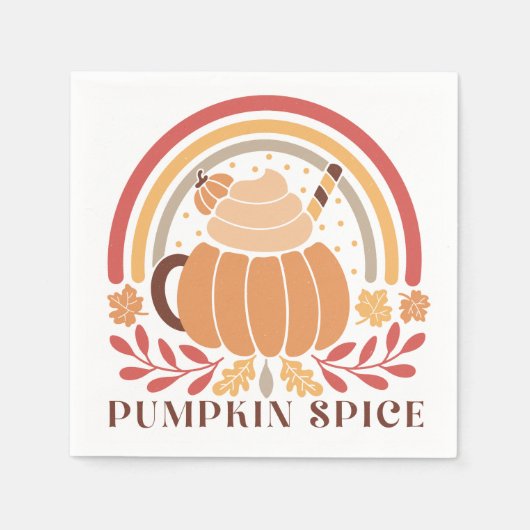 Boho Fall Autumn Zitat Serviette (Vorderseite)