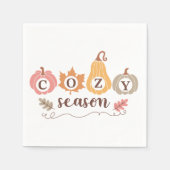 Boho Fall Autumn Zitat Serviette (Vorderseite)