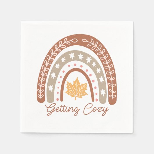 Boho Fall Autumn Zitat Serviette (Vorderseite)
