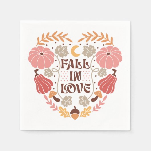 Boho Fall Autumn Zitat Serviette (Vorderseite)