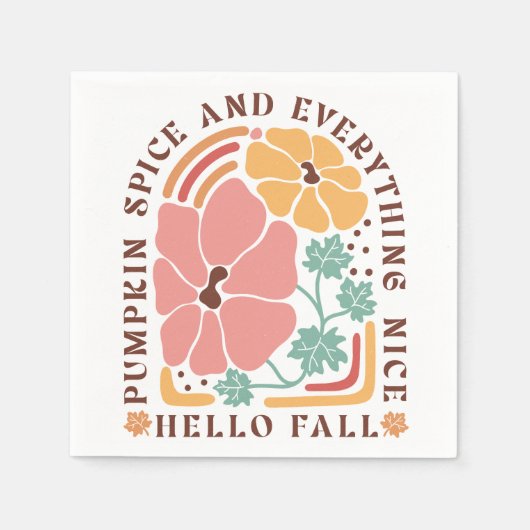 Boho Fall Autumn Zitat Serviette (Vorderseite)