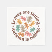 Boho Fall Autumn Zitat Serviette (Vorderseite)