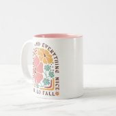 Boho Fall Autumn Zitat Zweifarbige Tasse (Vorderseite Links)
