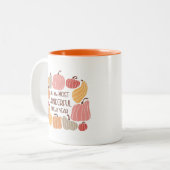 Boho Fall Autumn Zitat Zweifarbige Tasse (Vorderseite Links)