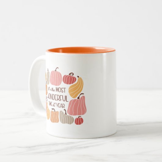 Boho Fall Autumn Zitat Zweifarbige Tasse (Vorderseite Links)