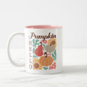 Boho Fall Autumn Zitat Zweifarbige Tasse (Links)