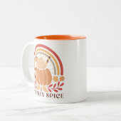 Boho Fall Autumn Zitat Zweifarbige Tasse (Vorderseite Links)