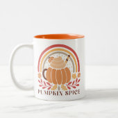 Boho Fall Autumn Zitat Zweifarbige Tasse (Links)