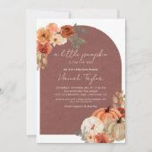 Boho Fall Baby Dusche ein wenig Pumpkin Einladung (Vorderseite)