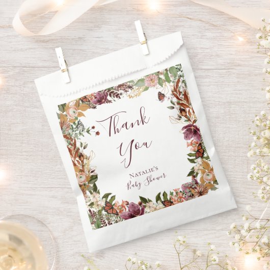 Boho Fall Baby Dusche Fevor Bags Geschenktütchen (Ausgeschnitten)