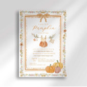 Boho Fall Baby Dusche für Little Pumpkin Girl Einladung
