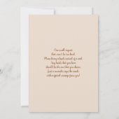 Boho fall Baby Shower Girl Einladung (Rückseite)