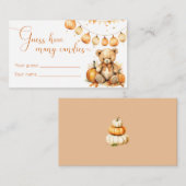 Boho Fall Bären Babydusche erraten, wie viele Bonb Begleitkarte (Vorne/Hinten)