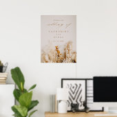Boho Fall Blume Begrüßungszeichen Poster (Heimbüro)