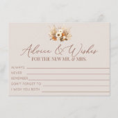 Boho Fall Blume Beratung und Wünsche Begleitkarte (Vorderseite)