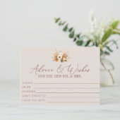 Boho Fall Blume Beratung und Wünsche Begleitkarte (Stehend Vorderseite)