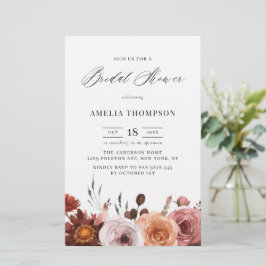 Boho Fall Blume Bridal Dusche Einladung