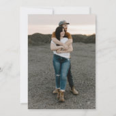 Boho Fall Blume Foto Wedding Save The Date (Rückseite)