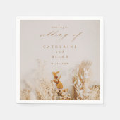 Boho Fall Blume Hochzeit Serviette (Vorderseite)