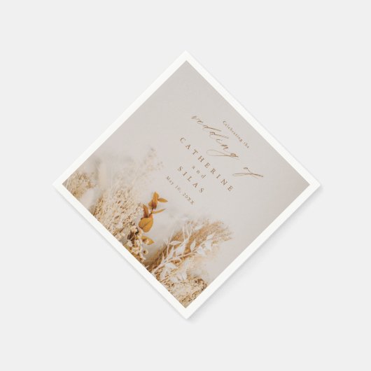 Boho Fall Blume Hochzeit Serviette (Ecke)