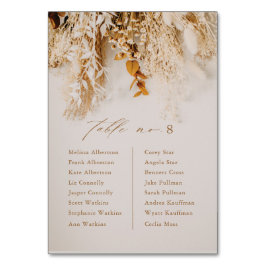 Boho Fall Blume Hochzeit Tischnummer