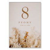 Boho Fall Blume Hochzeit Tischnummer (Vorderseite)