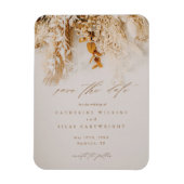 Boho Fall-Blume Hochzeiten speichern das Datum Magnet (Vertikal)