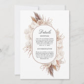 Boho Fall Blume Hochzeitkarte Einladung (Vorderseite)