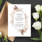 Boho Fall Blume Hochzeitkarte Einladung