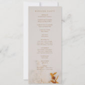 Boho Fall Blume Hochzeitsprogramm Einladung (Rückseite)