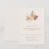 Boho Fall Blume Rustic Wedding RSVP Karte (Vorne/Hinten)