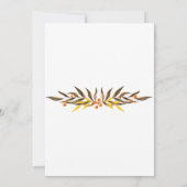 Boho Fall Blume Wreath Wedding Save The Date (Rückseite)