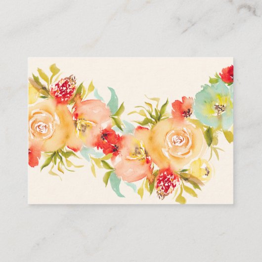 Boho Fall Blumenfarben-Brautparty Begleitkarte (Rückseite)